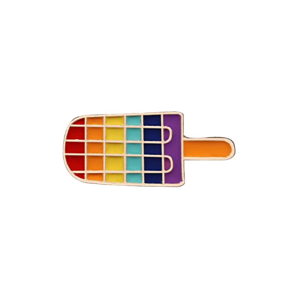 Rainbow Enamel Pin – Personal Style with Heart & Hand Designs