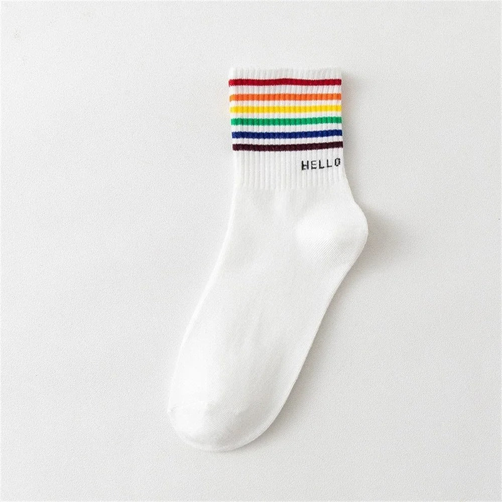 Rainbow Cotton Socks – All-Day Comfort with Playful Prints