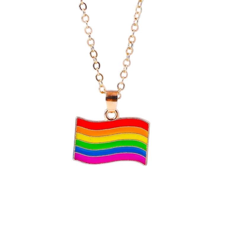 Rainbow Heart Necklace – Everyday Charm with Enamel Pendant
