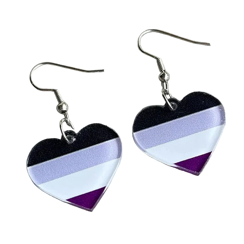 Rainbow Heart Earrings – Playful Style with Acrylic Design