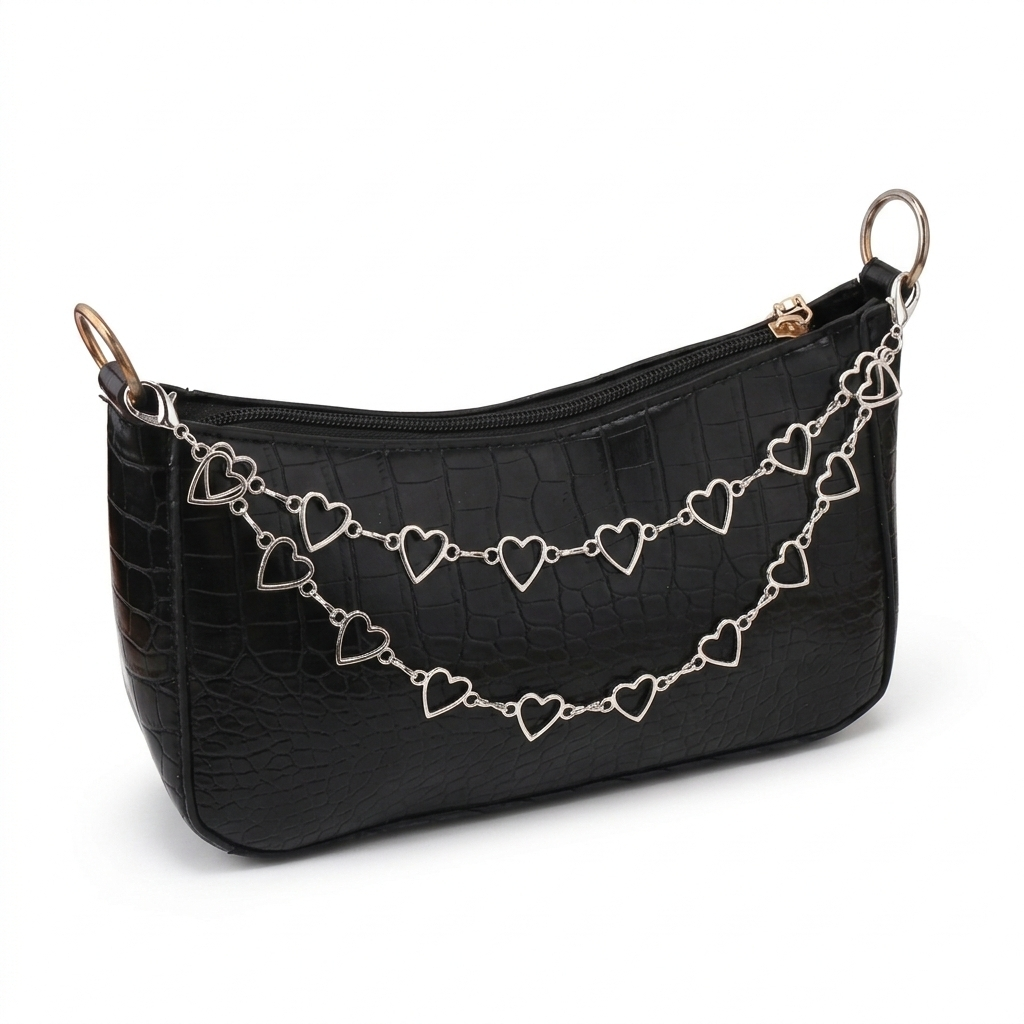 Multi-Layer Bag Chain Strap – Chic Metal Charm Accent